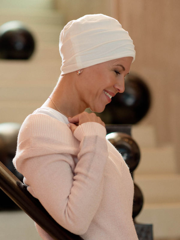 Chemo Slaapmutsjes Descanso Ivoor - nachtmutsjes chemo