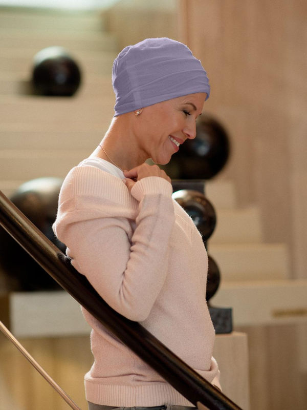 chemo mutsjes Felice- Chemo Slaapmutsje  Descanso Lila - chemo nachtmutsje