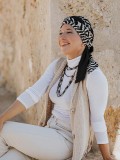 Headscarf Doris - Zebra Savanna - chemo headwear / alopecia headscarf