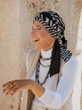 Headscarf Doris - Zebra Savanna - chemo headwear / alopecia headscarf