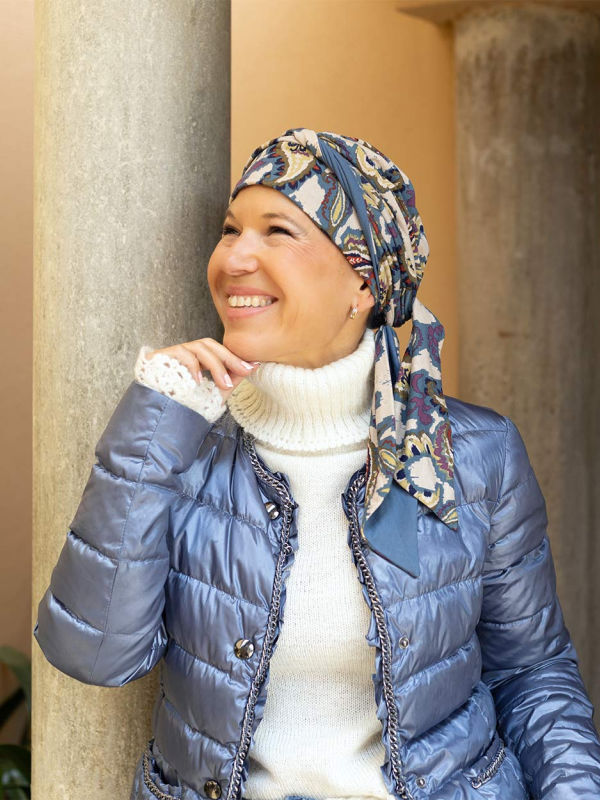 Headscarf Doris - Romantic Paisley - chemo headwear / alopecia headscarf