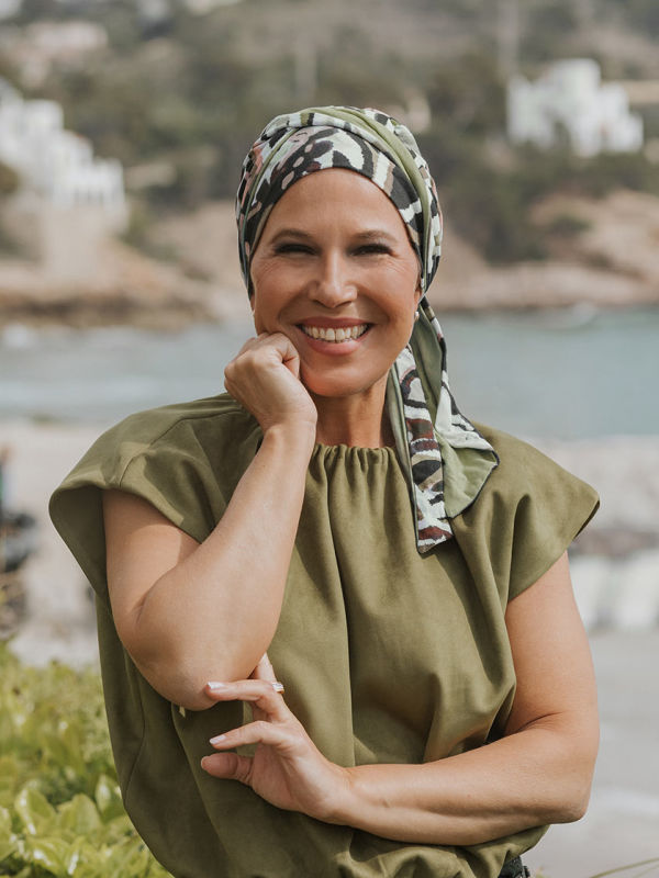 Chemo sjaals chemo mutsjes - Sjaalmutsje Doris Art Nouveau