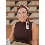 Chemo sjaals chemo mutsjes- Sjaalmutsje Doris Artistic Flow