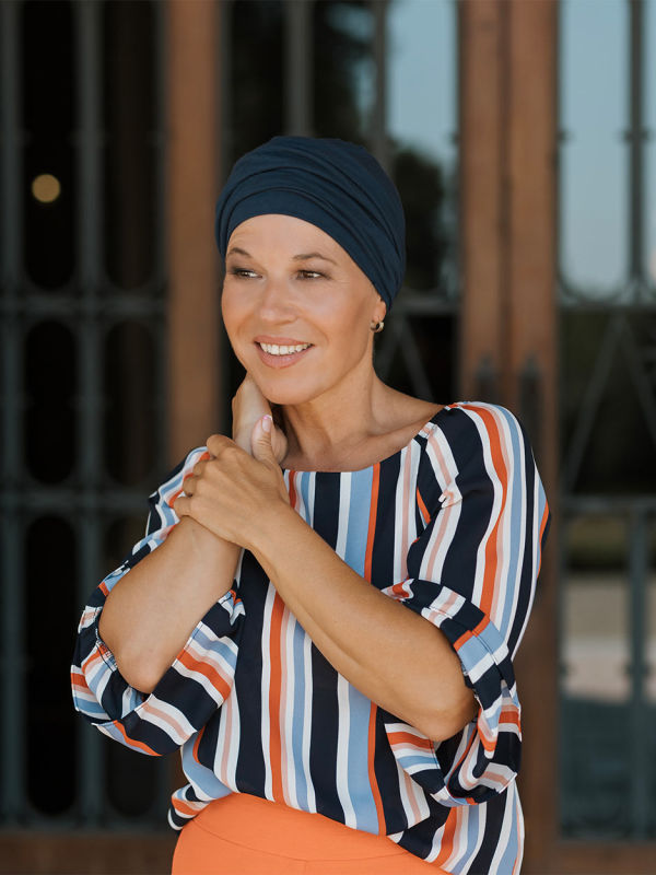 Turban Gala - Navy - chemo hat / alopecia turban