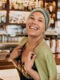 Turban Lidia - duo green - cancer hat / alopecia headwear