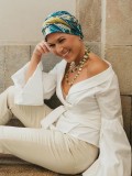 Turban Lidia Pacific Flowers - cancer hat / alopecia headwear