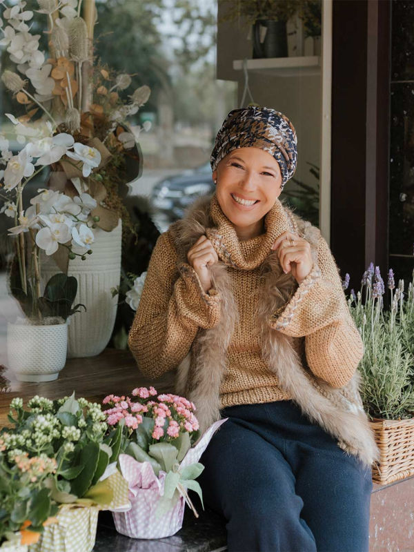 Hat Lucia Pixelated Melange - chemo hat / alopecia headwear