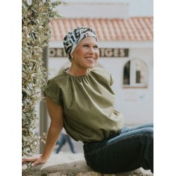 Hippe chemo muts winkel - Mutsje Lucia Art Nouveau - chemo mutsjes zomer