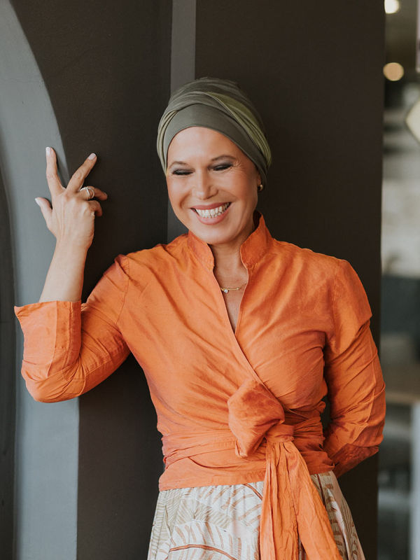 Hippe chemo mutsjes winkel - Mutsje Lucia Duo Olive