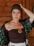 Hippe chemo muts winkel - Mutsje Lucia duo cocoa - chemo mutsjes zomer