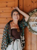 Hippe chemo muts winkel - Mutsje Lucia duo cocoa - chemo mutsjes zomer
