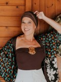 Hippe chemo muts winkel - Mutsje Lucia duo cocoa - chemo mutsjes zomer
