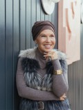 Hippe chemo muts winkel - Mutsje Lucia duo cocoa - chemo mutsjes winter