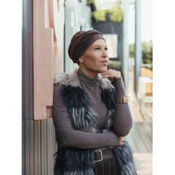 Hippe chemo muts winkel - Mutsje Lucia duo cocoa - chemo mutsjes
