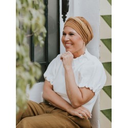 Hat Lucia Duo Caramel - chemo hat / alopecia headwear