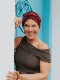 Hippe chemo mutsjes winkel - Mutsje Lucia Duo Merlot