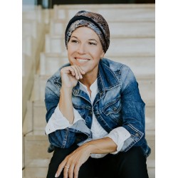 Turban Nora - Magic Skyline - chemo hoofdbedekking / alopecia mutsje Hippe chemo mutsjes - Turban Nora - Magic Skyline - chemo hoofdbedekking