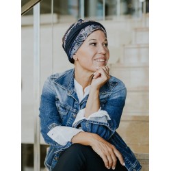 Turban Nora - Magic Skyline - chemo hoofdbedekking / alopecia mutsje Hippe chemo mutsjes - Turban Nora - Magic Skyline - chemo hoofdbedekking