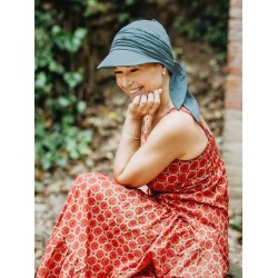 Pet Sofia Ocean Blue - chemo mutsje / alopecia mutsje Chemo Pet Sofia Ocean Blue - hippe chemo mutsjes - chemo muts zomer
