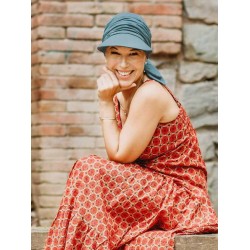 Pet Sofia Ocean Blue - chemo mutsje / alopecia mutsje Chemo Pet Sofia Ocean Blue - hippe chemo mutsjes - chemo muts zomer