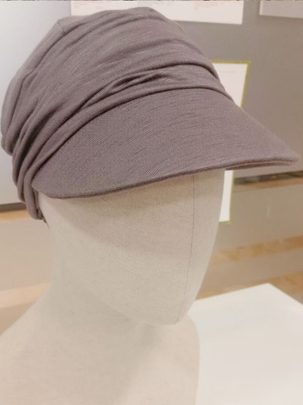 Chemo pet dames Sofia grijs-bruin - chemo mutsjes / alopecia mutsjes van Felice Headwear