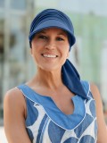 Cap Sofia Dusty Blue - chemotherapy headwear / alopecia cap 