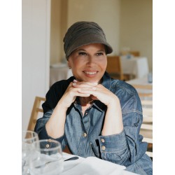 Chemo pet dames chemo mutsjes - Pet Sonia Grijs melange