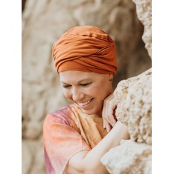 Top Susan Terracotta - cancer hat / alopecia headwear Top Susan Terracotta - cancer hat / alopecia headwear