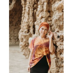 Top Susan Terracotta - cancer hat / alopecia headwear Top Susan Terracotta - cancer hat / alopecia headwear
