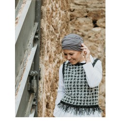 Top Susan Stone Grey  - cancer hat / alopecia headwear Top Susan Stone Grey  - cancer hat / alopecia headwear