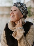 Top Susan Cinnamon Paisley - cancer hat / alopecia headwear