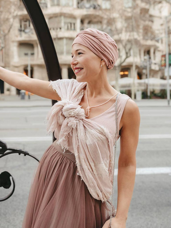 Top Susan Antique Rose - cancer hat / alopecia headwear