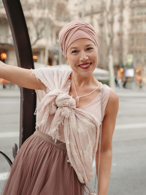 Top Susan Antique Rose - cancer hat / alopecia headwear