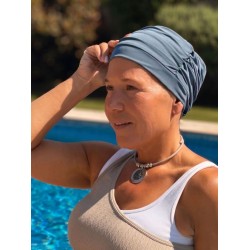 chemo mutsjes zwemmen - zwem mutsje staal blauw - badmuts