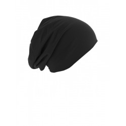Top beanie  jersey 10285 zwart - goedkope chemo mutsjes mooihoofd