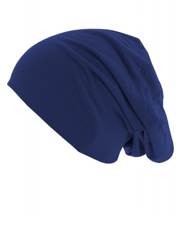 Chemo mutsjes Mooihoofd - Top beanie  jersey 10285 royal blue