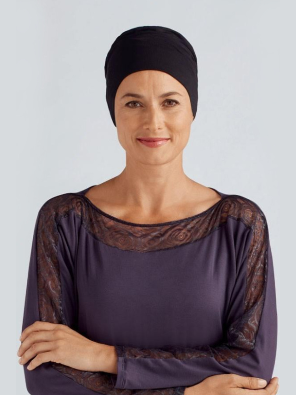 Nachtmutsje Ivy - zwart - chemo mutsje / alopecia mutsje Nachtmutsje Ivy - zwart - chemo mutsje / alopecia mutsje