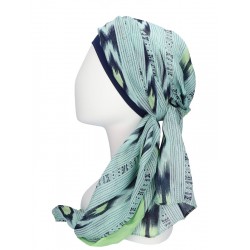 Sjaal-band Sofia blauw - chemo sjaal zomer