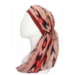 Sjaal-band Sofia Rood - chemo hoofddoek / alopecia sjaal