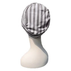 Pet Diane Grijs-Wit - chemo mutsje / alopecia mutsje Chemo mutsjes Lookhatme - Pet Diane Grijs-Wit - chemo pet / alopecia pet