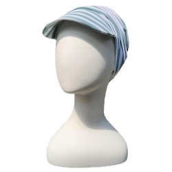 Pet Diane Turquoise-Wit - chemo mutsje / alopecia mutsje Chemo mutsjes Lookhatme - Pet Diane Turquiose-Wit - chemo pet / alopecia pet