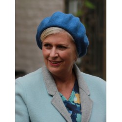 Baret Eva - blauw  - chemo muts / alopecia hoofdbedekking chemo mutsjes Baret Eva - blauw - chemo muts winter