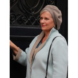 Baret Eva - bruin- chemo muts / alopecia hoofdbedekking chemo mutsjes winter Baret Eva - bruin - chemo muts winter