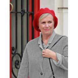 Baret Eva - rood - chemo muts / alopecia hoofdbedekking hippe chemo mutsjes Baret Eva - rood - chemo muts winter