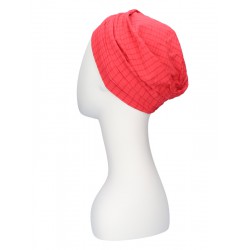 Comfortabel mutsje Iris Fantasie Roze- mutsje voor chemo / alopecia hoofdbedekking