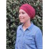 Comfortable hat Iris Bordeaux - chemo hat / alopecia hat