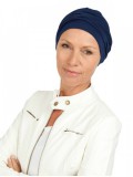 Comfortabel mutsje Iris Navy - chemo mutsje / alopecia mutsje