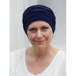 Comfortabel mutsje Iris Navy - chemo mutsje / alopecia mutsje
