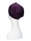 Comfortabel mutsje Iris aubergine - chemo muts / alopecia mutsje