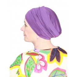 Comfortabel mutsje Iris paars - chemo muts / alopecia mutsje Chemo mutsjes zomer - Comfortabel mutsje Iris paars - chemo muts / alopecia mutsje